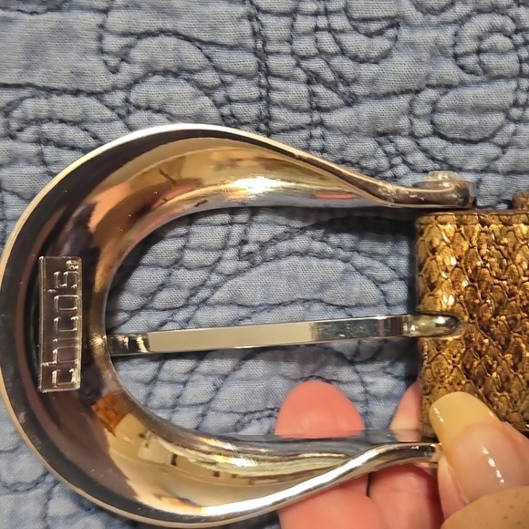 Chico's Brown Textured Stretch Belt - Picture 4 of 5